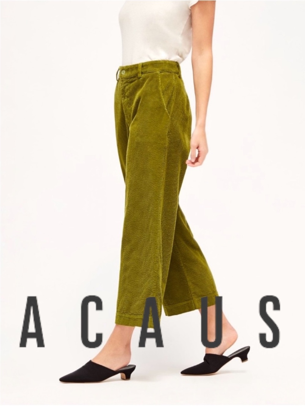 Lacausa Corduroy Trousers - Blue Cotton Corduroy pants - size 4 - Picture 8 of 8